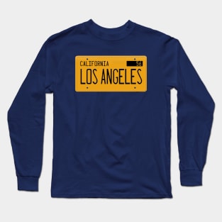 Los Angeles California Yellow License Plate Long Sleeve T-Shirt